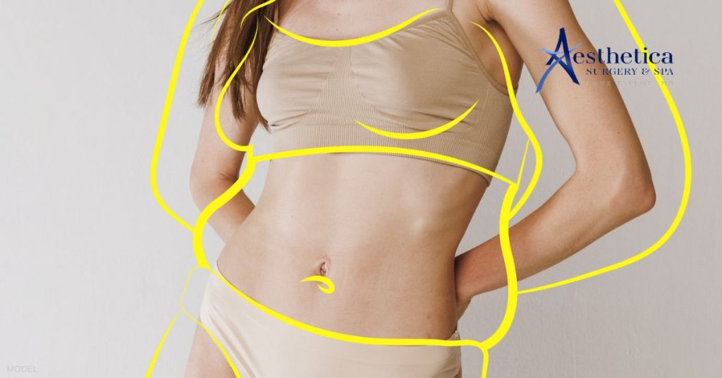 Woman with a toned stomach (model)